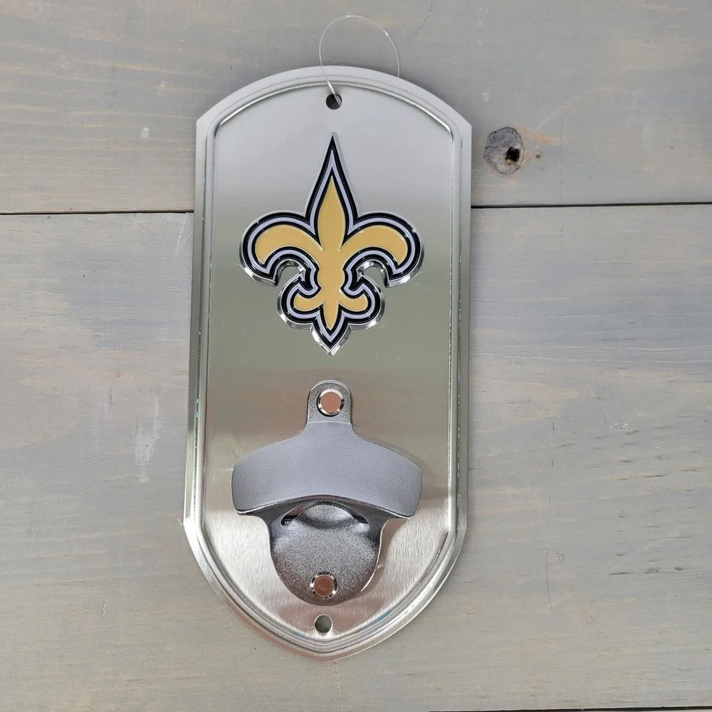 New Orleans Saints‎ NFL Fleur de Lis Metal Wall Mount Bottle Opener